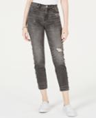 Kendall + Kylie Cotton The Icon Studded Ripped Jeans