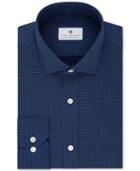 Ryan Seacrest Distinction Men's Slim-fit Non-iron Blue Print Dress Shirt, Only At Macy's