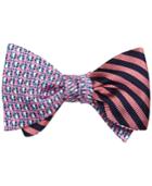 Brooks Brothers Men's Lady Bug And Stripe Reversible To-tie Bow Tie