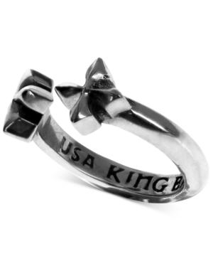 King Baby Celtic Cross Cuff Ring In Sterling Silver