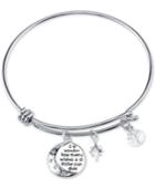 Disney Winnie The Pooh Wishes Crystal Charm Bracelet In Stainless Steel