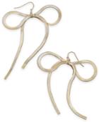 Thalia Sodi Gold-tone Bow Drop Earrings, Created For Macy's