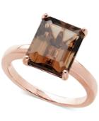 Smoky Quartz Solitaire Ring (4-1/6 Ct. T.w.) In 14k Rose Gold