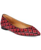 Nine West Oleena Geo-print Calf Hair Flats Women's Shoes