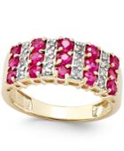 Ruby (1-1/2 Ct. T.w.) And Diamond (1/5 Ct. T.w.) Ring In 14k Gold
