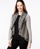 Style & Co. Petite Open-front Printed Cardigan, Only At Macy's