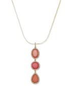 Inc International Concepts Gold-tone Pink Stone Pendant Necklace, Created For Macy's