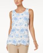 Charter Club Petite Lace Top, Created For Macy's
