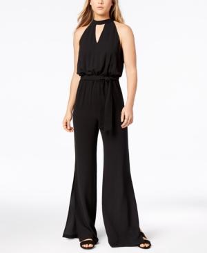 Bar Iii Belted Wide-leg Jumpsuit, Created For Macy's