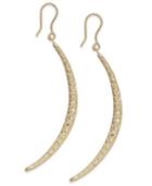 Diamond-cut Curved Bar Earrings In 14k Gold