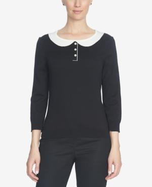Cece Collared Intarsia Sweater