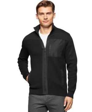 Calvin Klein Mixed-media Full-zip Jacket, A Macy's Exclusive