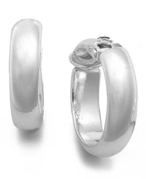 Charter Club Silver-tone Medium Hoop Earrings