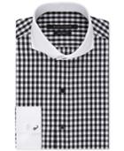 Sean John Black And White Gingham Dress Shirt