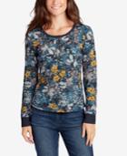 William Rast Juniors' Monica Printed Waffle-knit Top