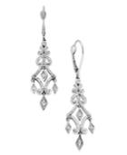 Diamond Earrings, 14k White Gold Diamond Chandelier Drop Earrings (1/4 Ct. T.w.)