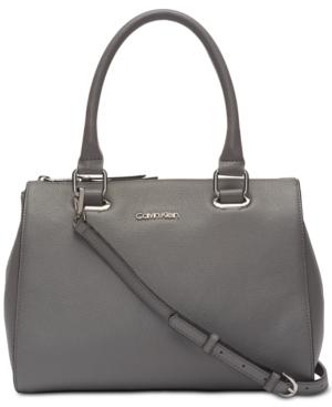 Calvin Klein Pebble Leather Halle Satchel