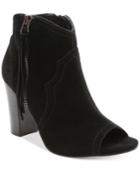 Xoxo Barron Peep-toe Block-heel Booties Women's Shoes