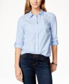 Charter Club Petite Plaid Button-down Shirt, Only At Macy's