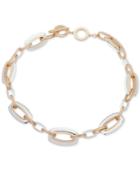 Anne Klein Two-tone Link 17 Collar Necklace