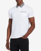 Calvin Klein Men's Printed Collar Polo, Only At Macy's