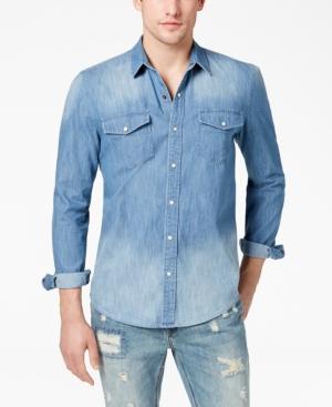 American Rag Men's Denim Western Shirt, Created For Macy's