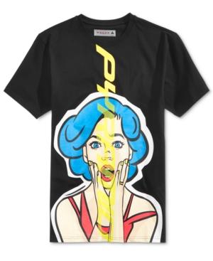 Black Pyramid Men's Blue Girl Cotton Graphic-print T-shirt