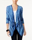 Inc International Concepts Draped Space-dyed Cardigan, Only At Macy's