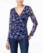Inc International Concepts Floral-print Mesh Top, Only At Macy's