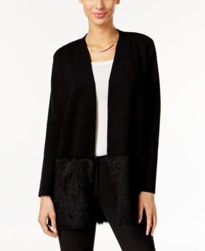 Alfani Petite Eyelash-hem Open-front Cardigan, Only At Macy's