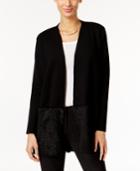 Alfani Petite Eyelash-hem Open-front Cardigan, Only At Macy's