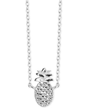Unwritten Pineapple Pendant Necklace In Sterling Silver