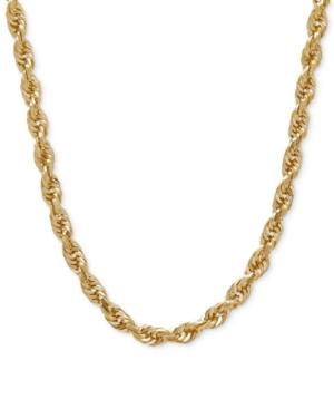 3mm Rope Chain 24 Necklace In 14k Gold