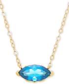 Blue Topaz 17 Pendant Necklace (1-1/6 Ct. T.w.) In 14k Gold