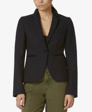 Avec Les Filles Quilted Cotton Blazer