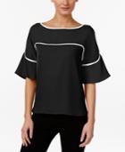 Calvin Klein High-low Bell-sleeve Top