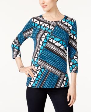 Alfred Dunner Mixed-print Top