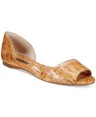Inc International Concepts Women's Elsah D'orsay Peep-toe Flats, Only At Macy's Women's Shoes