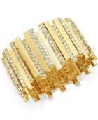 Thalia Sodi Gold-tone Crystal Pave Stretch Bracelet