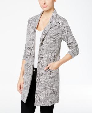 Style & Co. Jacquard Open-front Blazer, Only At Macy's