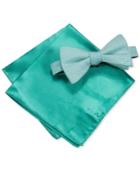 Alfani Men's Green Bow Tie & Pocket Square Set, Only At Macy's