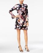 Ivanka Trump Printed Mock-neck Fit & Flare Dress