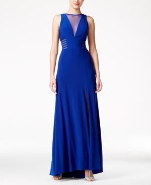 Morgan & Company Juniors' Sleeveless Illusion A-line Dress