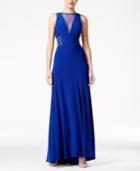 Morgan & Company Juniors' Sleeveless Illusion A-line Dress