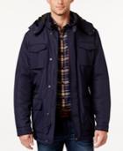 Perry Ellis Men's Field Jacket With Removable Hood