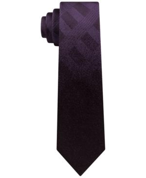 Calvin Klein Men's Fade Out Plaid Skinny Silk Tie