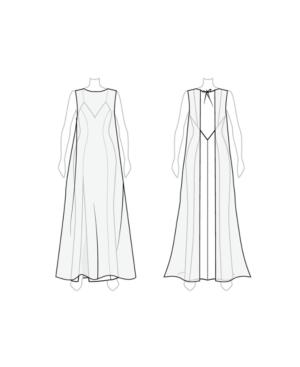Customize: Lengthen Front Of Cape - Fame And Partners Long Chiffon Overlay Cape Dress
