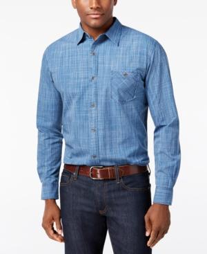 Weatherproof Vintage Men's Fancy Indigo Shirt