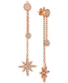 Le Vian Nude Diamond Starburst Drop Earrings (1-1/5 Ct. T.w.) In 14k Rose Gold