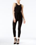 Material Girl Juniors' Mesh-trim Jumpsuit, Only At Macy's